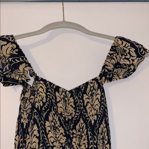 Flowy off shoulder maxi dress